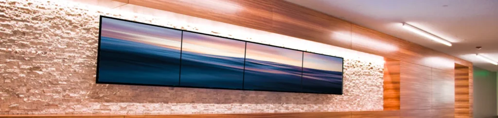 Mağaza içi tanıtım için videowall sistemleri